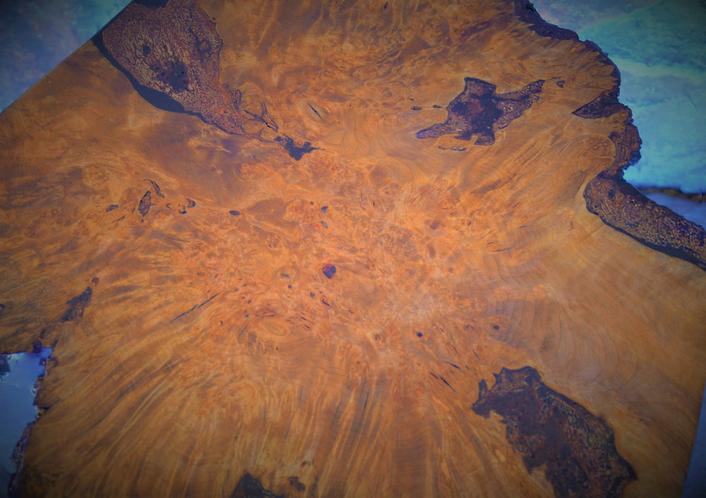 Burled Maple Live Edge Side Table