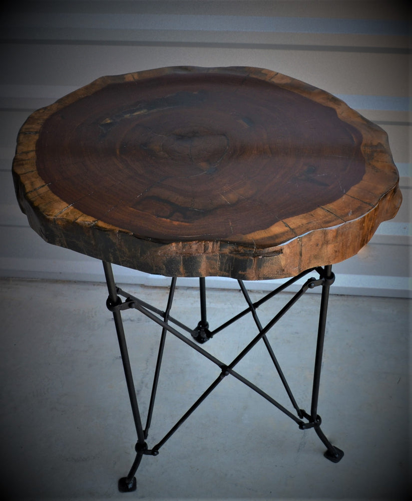 Exotic Wood Live Edge Side Table