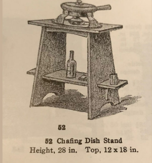 c1910 L&JG Stickley #52 Chafing Dish Stand