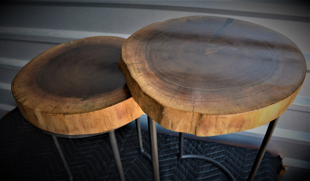 Live Edge Two Part Side Table