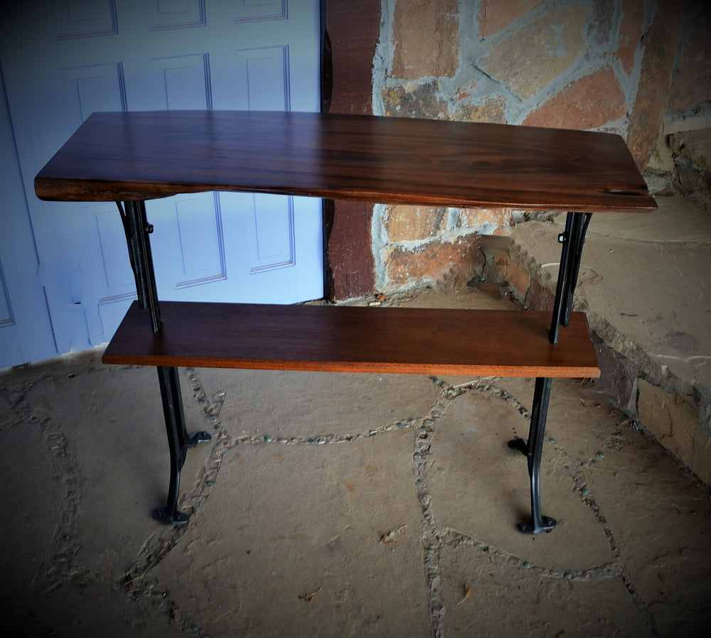 Mahogany Live Edge Console Table