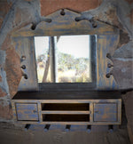 Rustic Mirrored Coat/Hat Rack