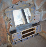 Rustic Mirrored Coat/Hat Rack