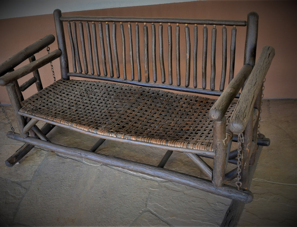 Vintage Old Hickory Style Love Seat Glider