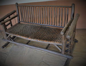 Vintage Old Hickory Style Love Seat Glider